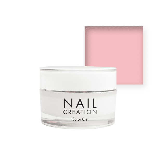 Nail Creation pot with color gel and nude pink square
