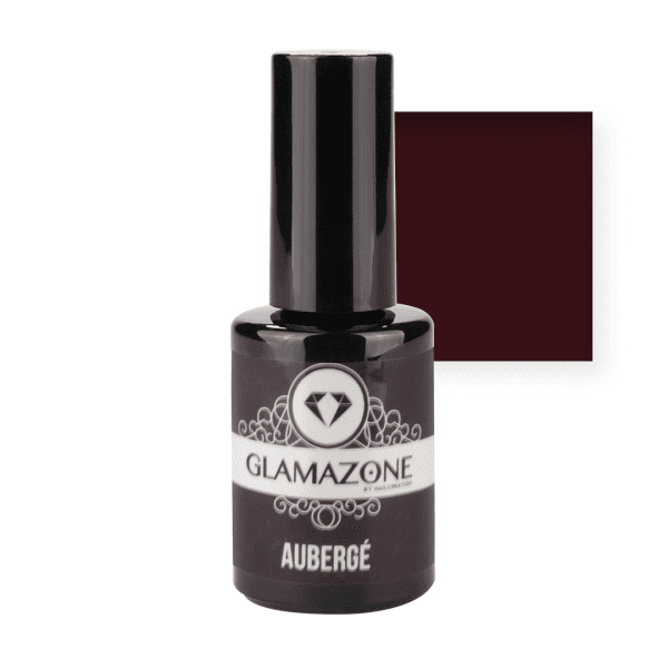 Glamazone gel polish bottle with burgundy square