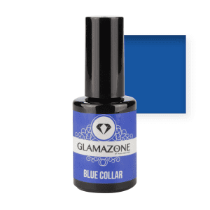 Glamazone gel polish bottle with Mid blue square