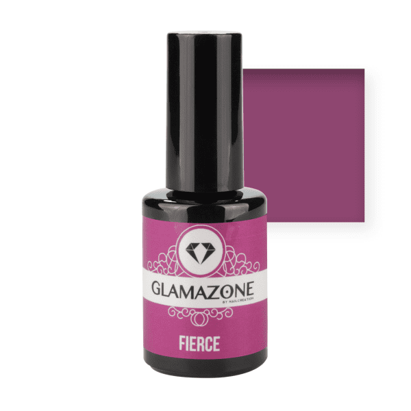 Nail Creation gel polish bottle with purple/Mauve square