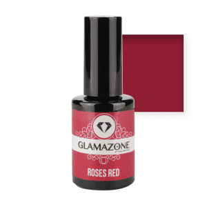 Nail Creation gel polish bottle with red square