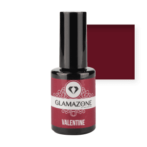 Nail Creation gel polish bottle with red square