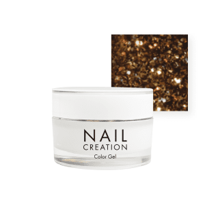 Nail Creation pot with glitter gel and green square