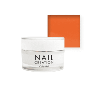 Nail Creation pot with color gel and orange sample square