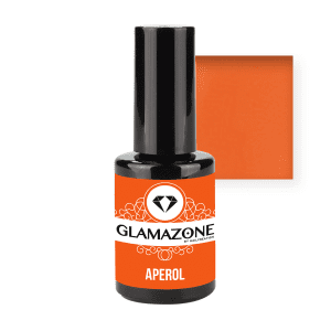 Nail Creation Gel Polish jar with orange sample square