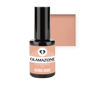 Nail Creation gel polish bottle with nude square