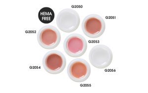 HEMA-free Brush-on-builder gel colors 