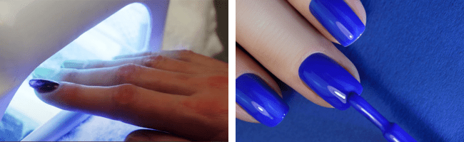 UV nail lamp is safe and blue nails