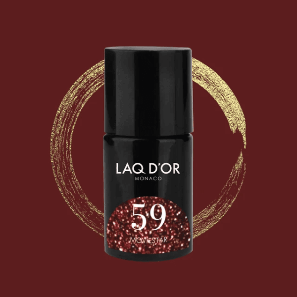 LAQ D'OR wijnrode reflecterende gellak Moviestar