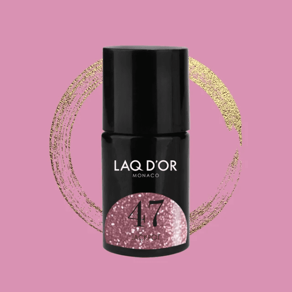 LAQ D'OR roze glittergellak Jackpot