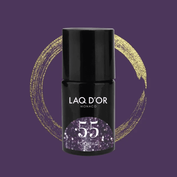 LAQ D'OR paarse reflecterende gellak Pokerface