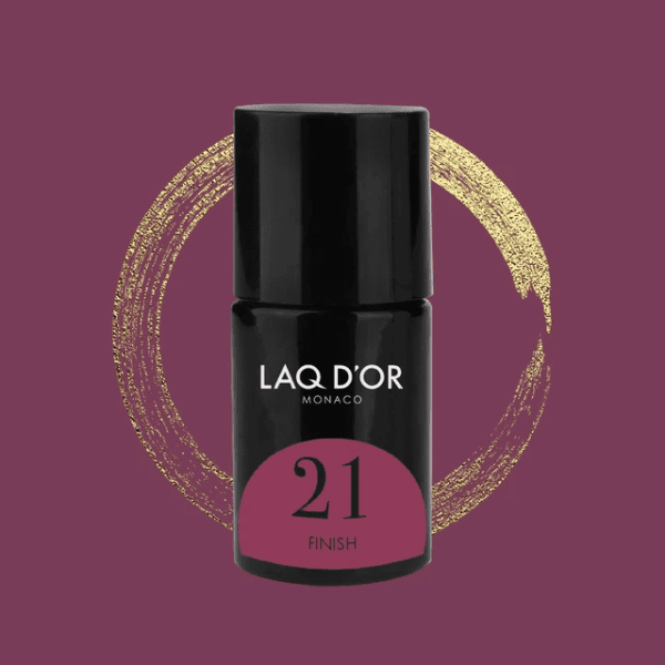 LAQ D'OR donkerroze gellak Finish