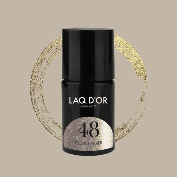 LAQ D'OR gouden glittergellak Gold Finger