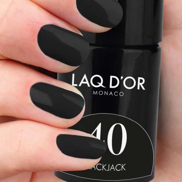 LAQ D'OR Gel Polish #40 Black Jack - Image 3