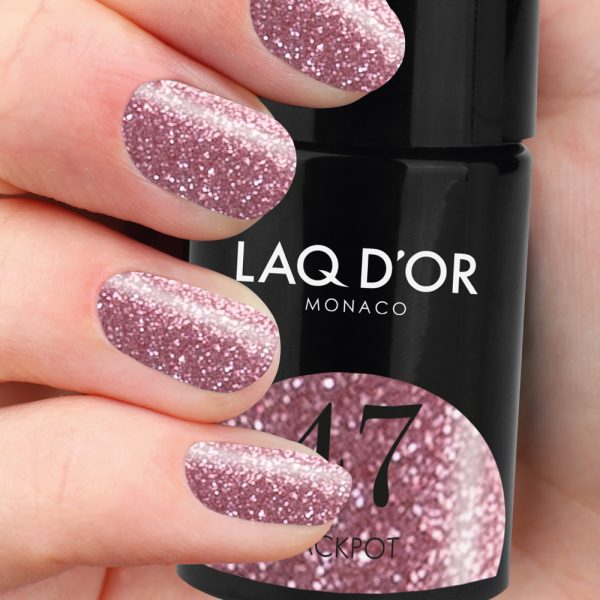 LAQ D'OR Glitter Gel Polish #47 Jackpot - Image 3
