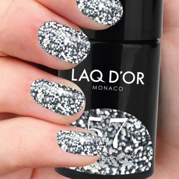 LAQ D'OR Glitter Gel Polish #57 On the Rocks - Image 2