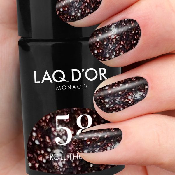 LAQ D'OR Glitter Gel Polish #58 Roll the Dice - Image 2