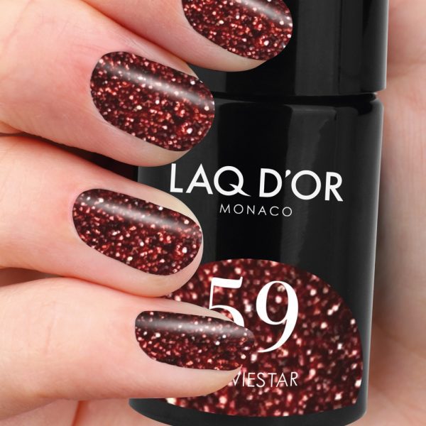 LAQ D'OR Glitter Gel Polish #59 Moviestar - Image 2