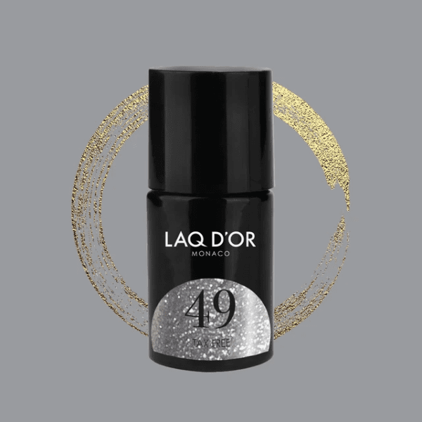 LAQ D'OR zilveren glittergellak Tax Free
