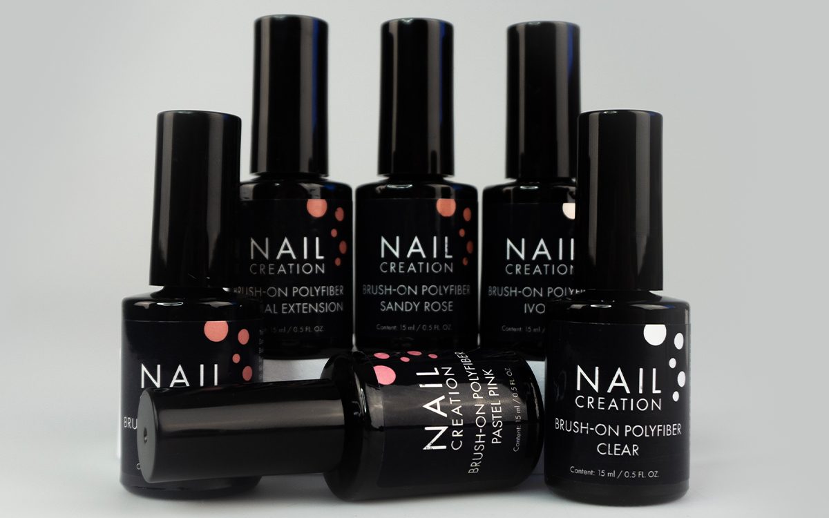 Brush-on polyfiber gel Nail Creation
