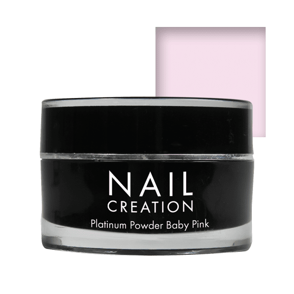 Platinum acryl powder baby pink from Nail Creation